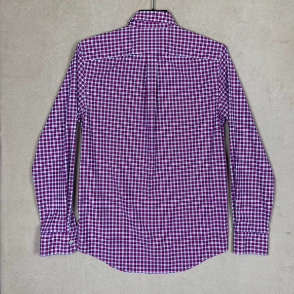 Vineyard Vines Mens XS Classic Fit Button Up Long Sleeve Shirt Red Plaid Pocket - Picture 12 of 13